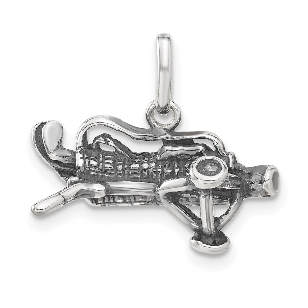 Sterlingsilber 3-d Antikisiert Golf Bag Charm