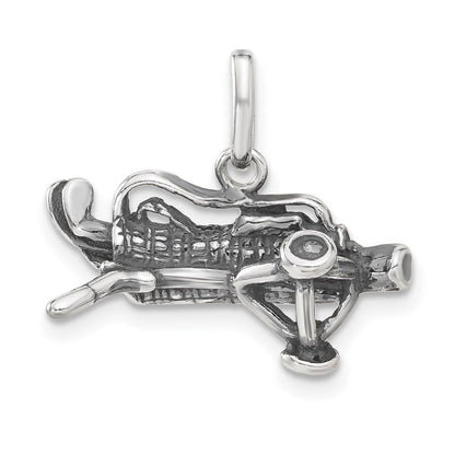 Sterlingsilber 3-d Antikisiert Golf Bag Charm