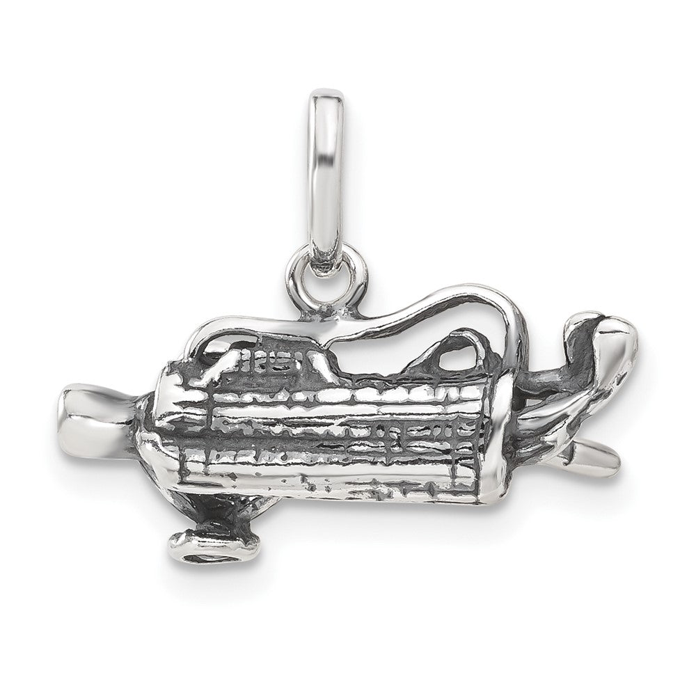 Sterlingsilber 3-d Antikisiert Golf Bag Charm