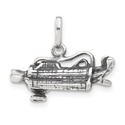Sterlingsilber 3-d Antikisiert Golf Bag Charm