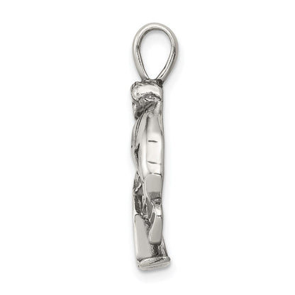 Sterlingsilber Antikisiert Hockey Player Charm
