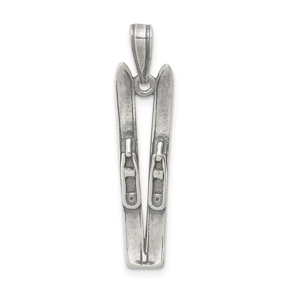 Sterlingsilber Antikisiert Ski Charm