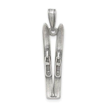 Sterlingsilber Antikisiert Ski Charm