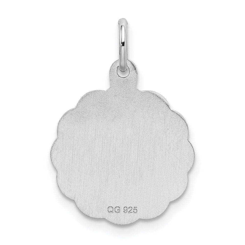 Sterlingsilber Rhodiniert Brocaded Buchstabe A Initiale Charm