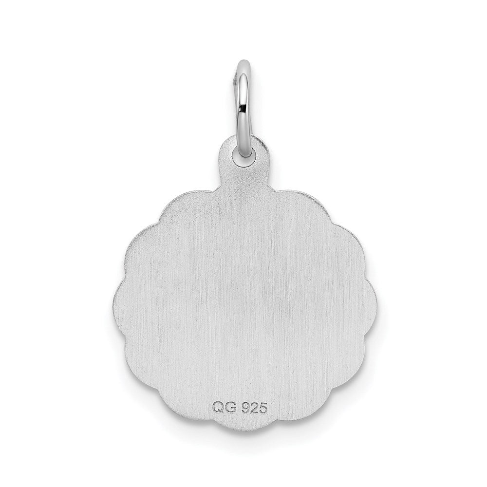 Sterlingsilber Rhodiniert Brocaded Buchstabe B Initiale Charm