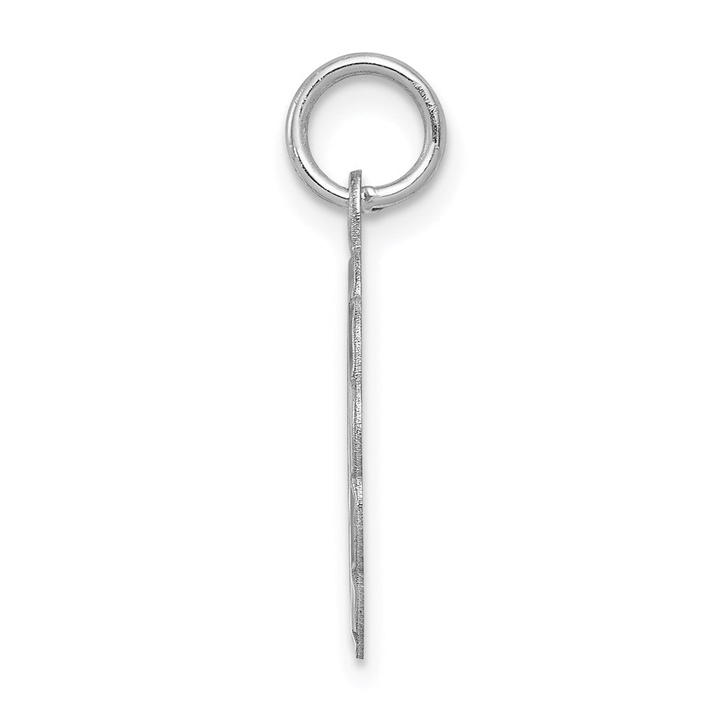 Sterlingsilber Rhodiniert Brocaded Buchstabe D Initiale Charm