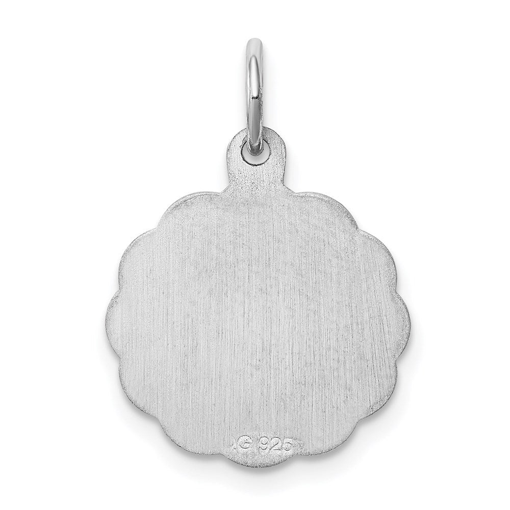 Sterlingsilber Silber/rhodiniert Brocaded Buchstabe F Initiale Anhänger