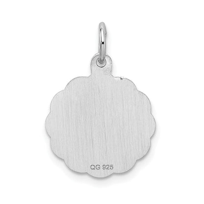 Sterlingsilber Silber/rhodiniert Brocaded Buchstabe G Initiale Anhänger