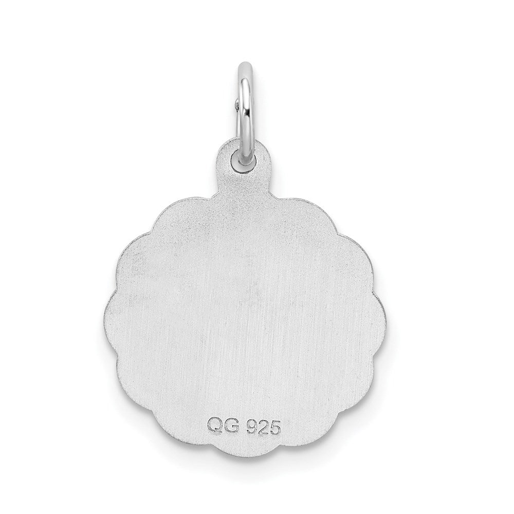 Sterlingsilber Silber/rhodiniert Brocaded Buchstabe H Initiale Anhänger