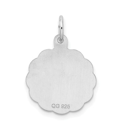 Sterlingsilber Silber/rhodiniert Brocaded Buchstabe H Initiale Anhänger