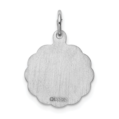 Sterlingsilber Silber/rhodiniert Brocaded Buchstabe K Initiale Anhänger