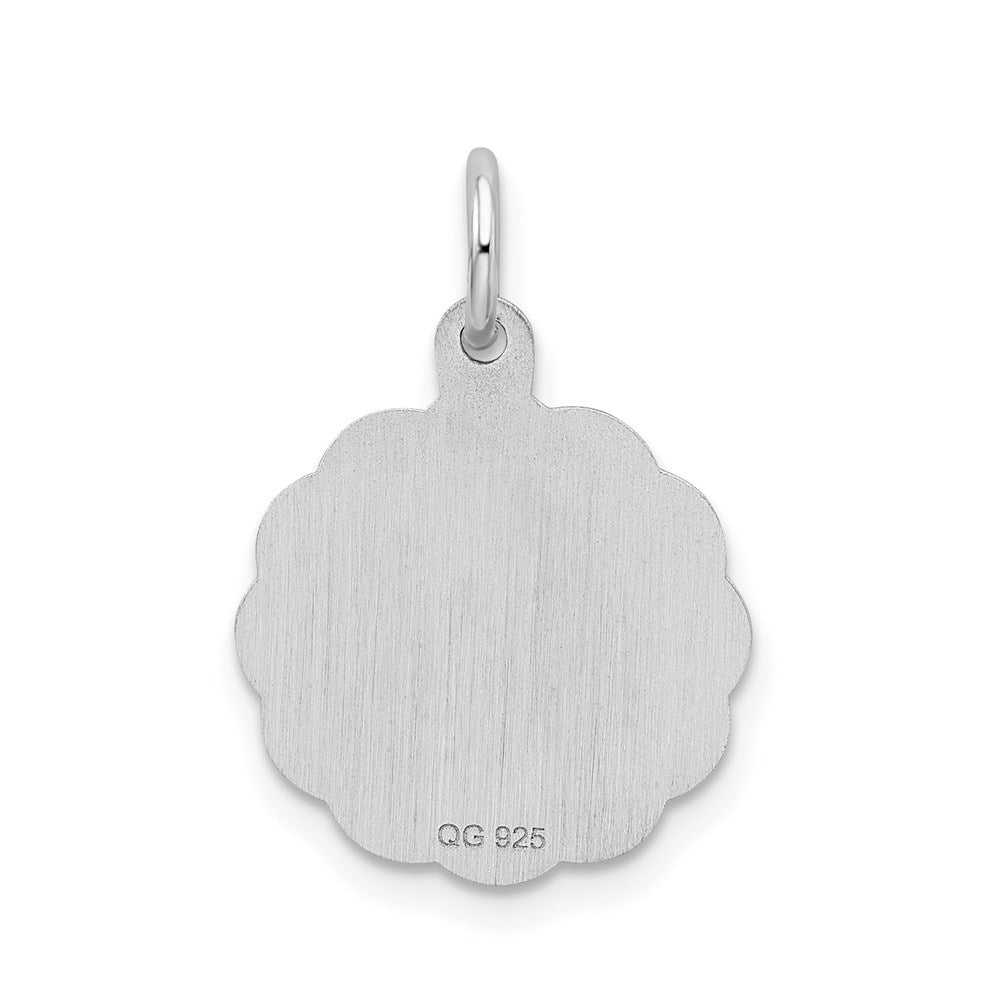 Sterlingsilber Silber/rhodiniert Brocaded Buchstabe L Initiale Anhänger