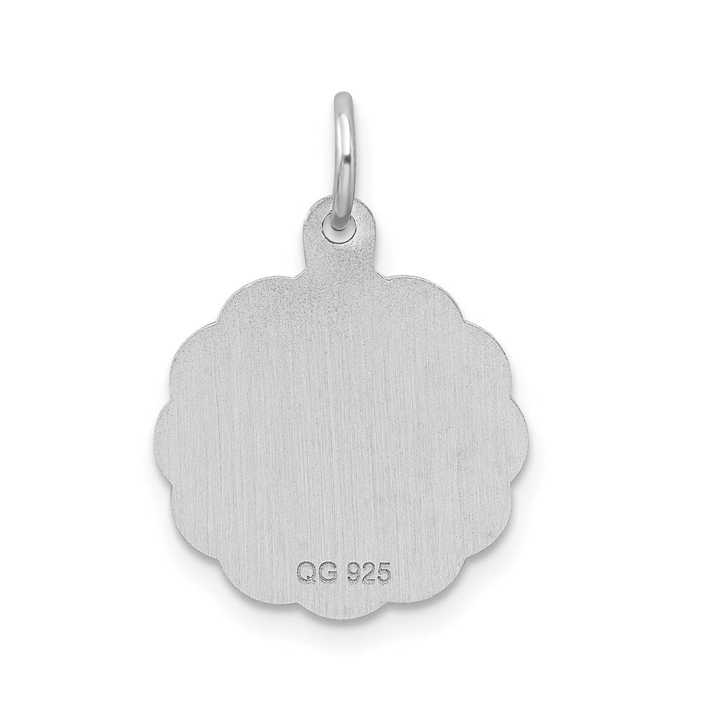 Sterlingsilber Silber/rhodiniert Brocaded Buchstabe P Initiale Anhänger