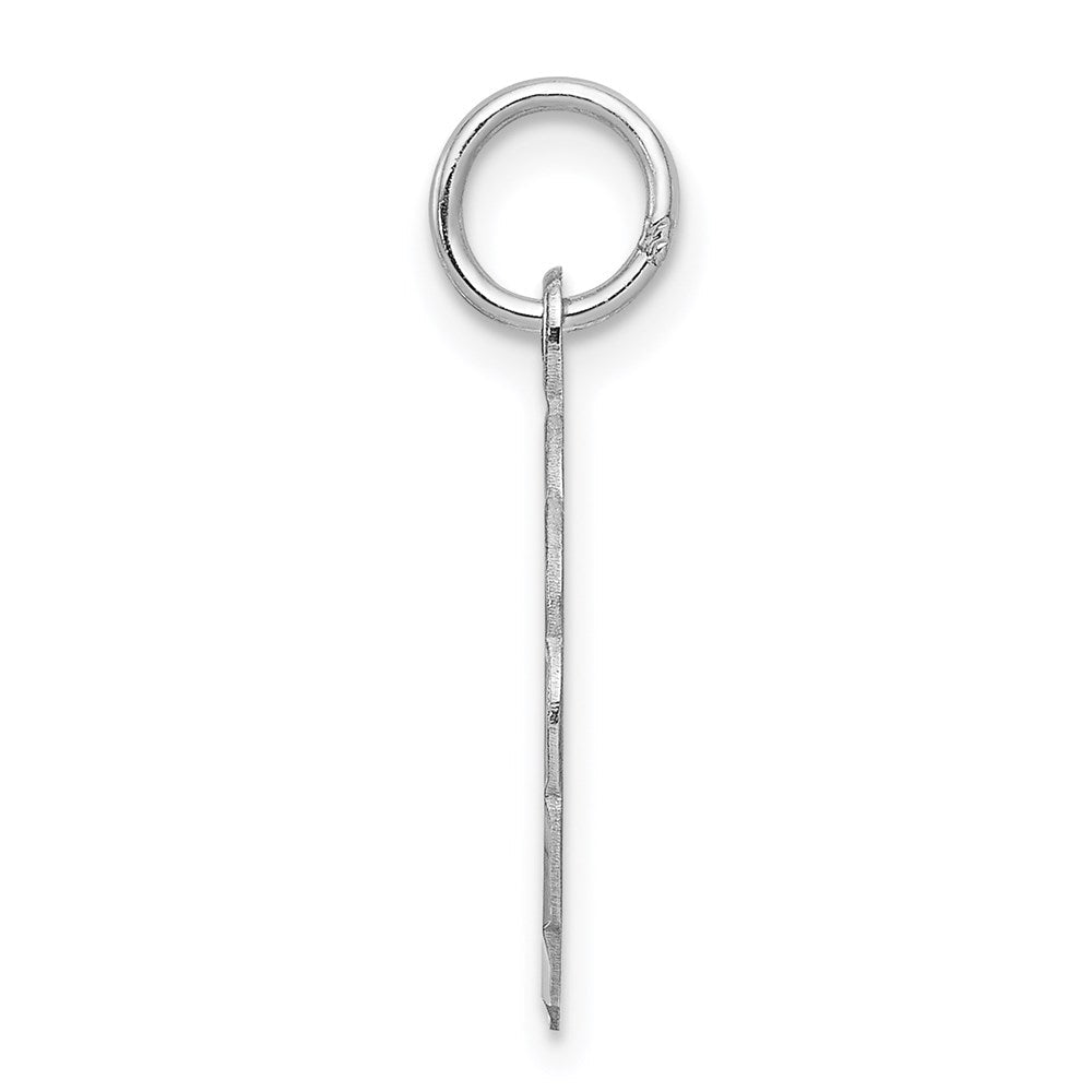 Sterlingsilber Silber/rhodiniert Brocaded Buchstabe T Initiale Anhänger