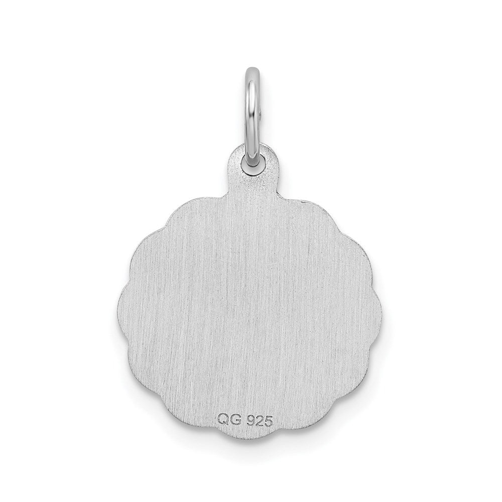 Sterlingsilber Rhodiniert Brocaded Buchstabe Y Initiale Charm