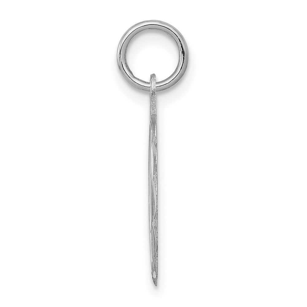 Sterlingsilber Silber/rhodiniert Brocaded Buchstabe W Initiale Anhänger