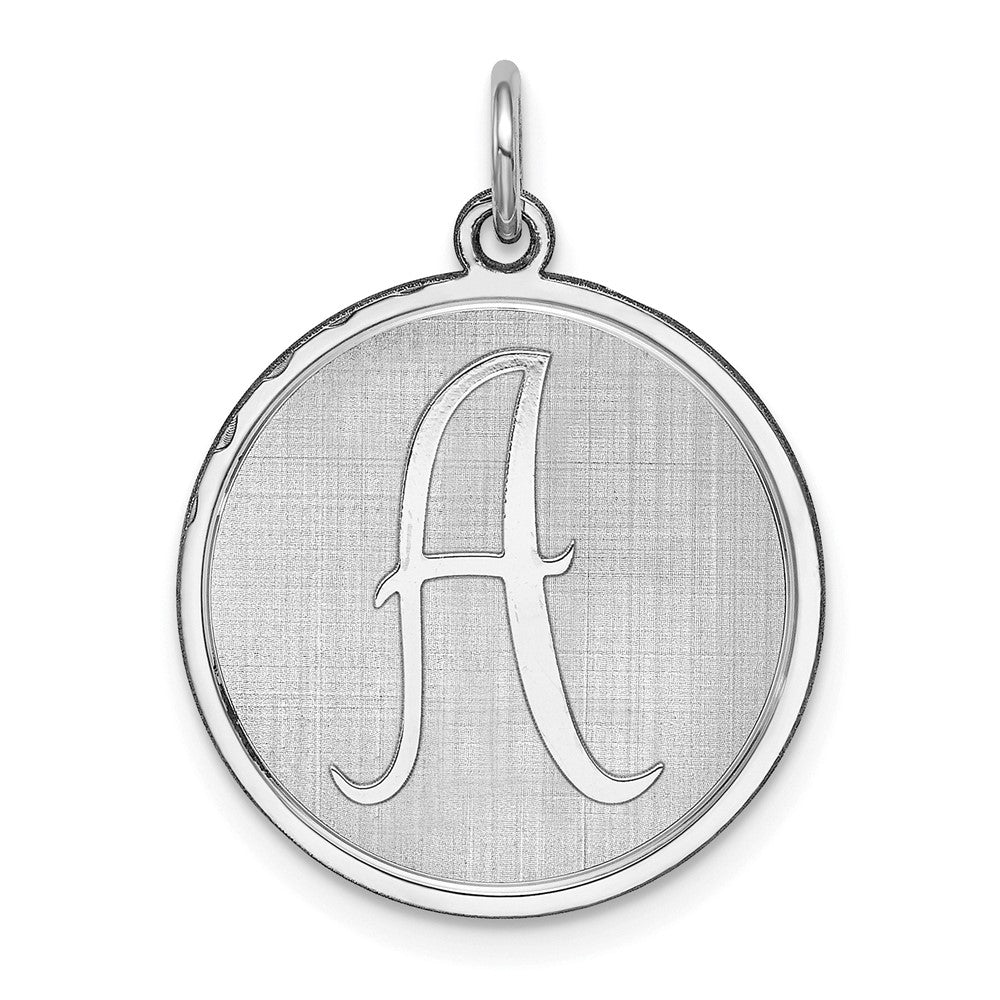 Sterlingsilber Rhodiniert Brocaded Buchstabe A Initiale Charm