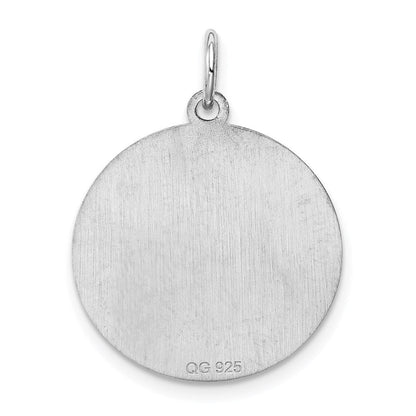 Sterlingsilber Rhodiniert Brocaded Buchstabe D Initiale Charm