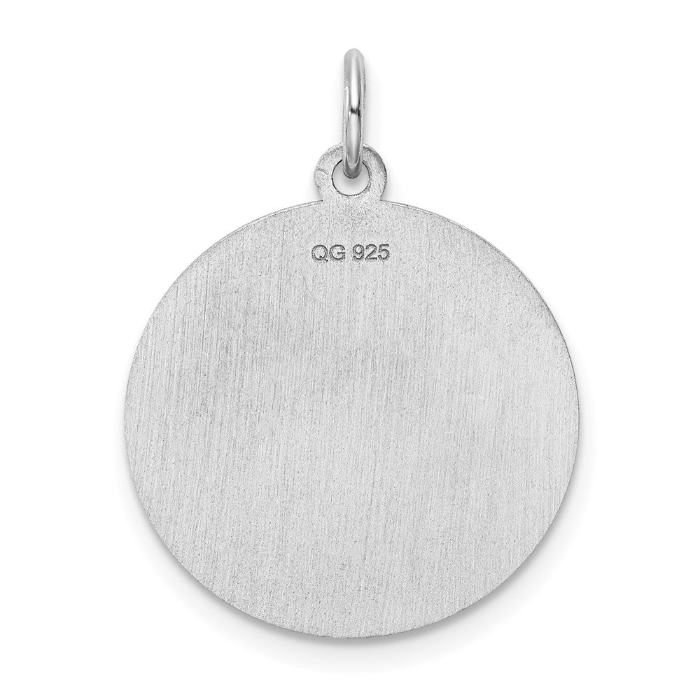 Sterlingsilber Rhodiniert Brocaded Buchstabe E Initiale Charm