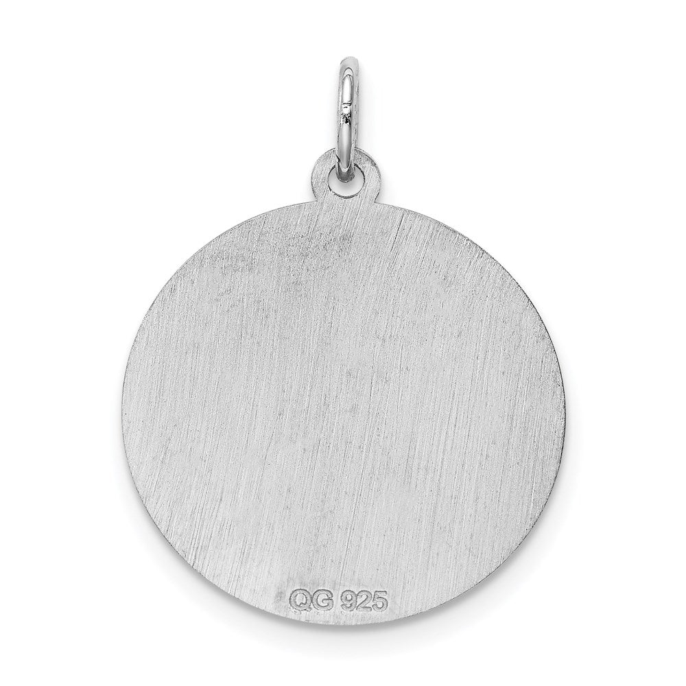 Sterlingsilber Rhodiniert Brocaded Buchstabe I Initiale Charm