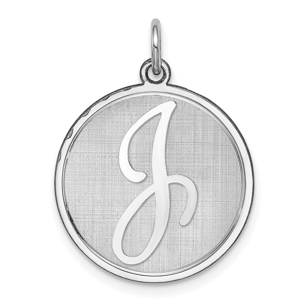 Sterlingsilber Rhodiniert Brocaded Buchstabe J Initiale Charm