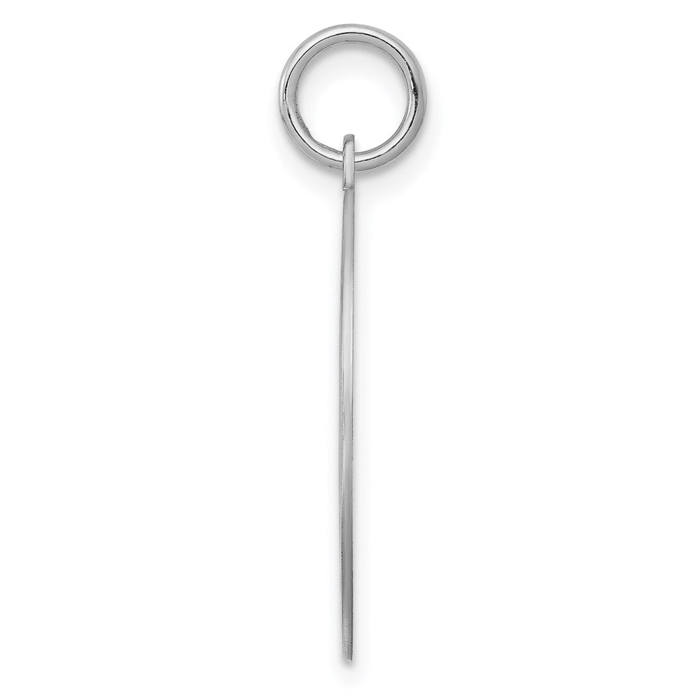 Sterlingsilber Rhodiniert Brocaded Buchstabe L Initiale Charm