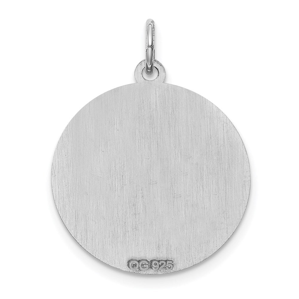 Sterlingsilber Rhodiniert Brocaded Buchstabe N Initiale Charm