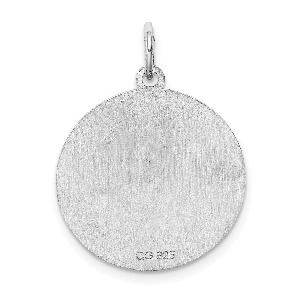 Sterlingsilber Rhodiniert Brocaded Buchstabe P Initiale Charm