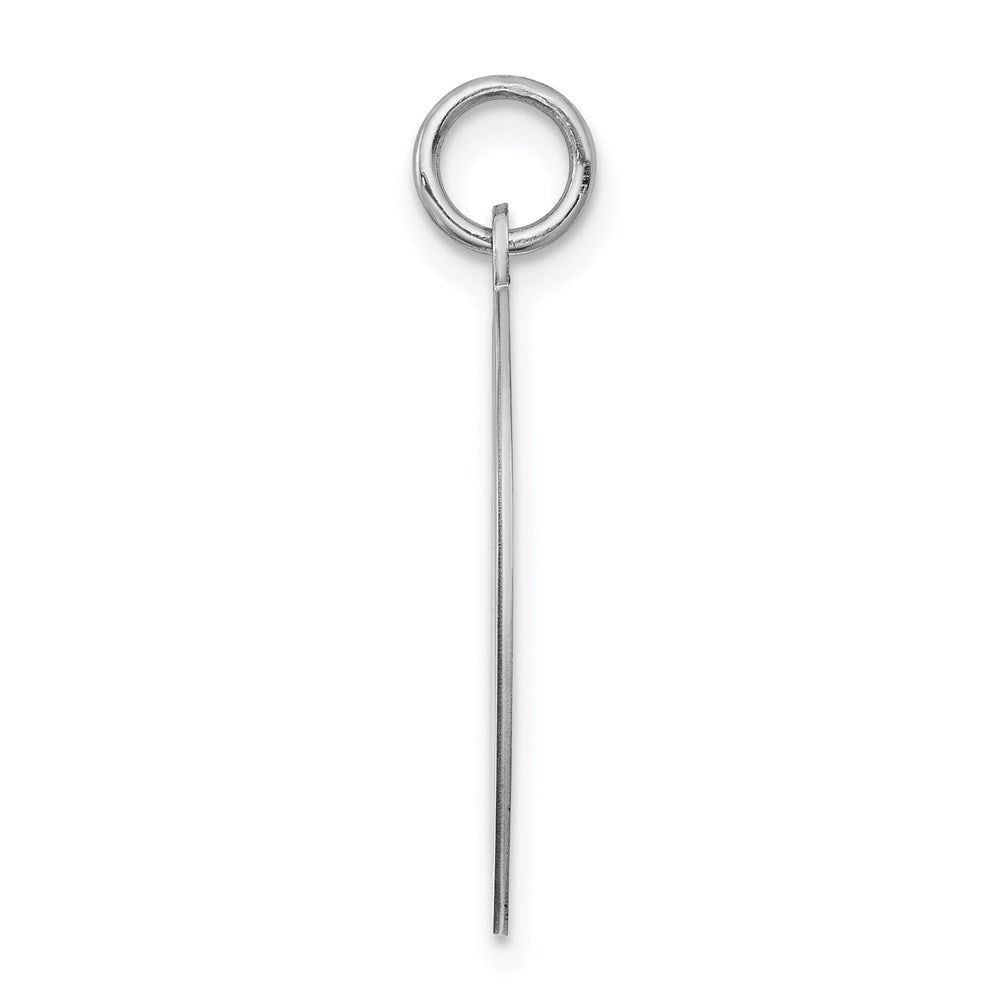 Sterlingsilber Rhodiniert Brocaded Buchstabe W Initiale Charm