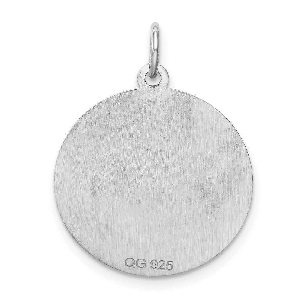Sterlingsilber Rhodiniert Brocaded Buchstabe W Initiale Charm