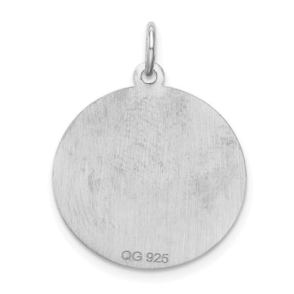 Sterlingsilber Rhodiniert Brocaded Buchstabe W Initiale Charm