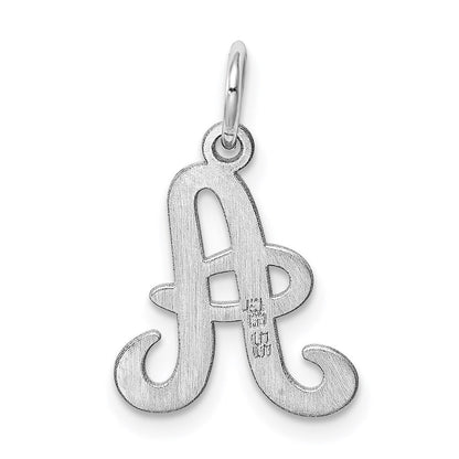 Sterlingsilber Rhodiniert Geprägt Buchstabe A Initiale Charm