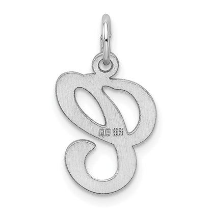 Sterlingsilber Rhodiniert Geprägt Buchstabe C Initiale Charm