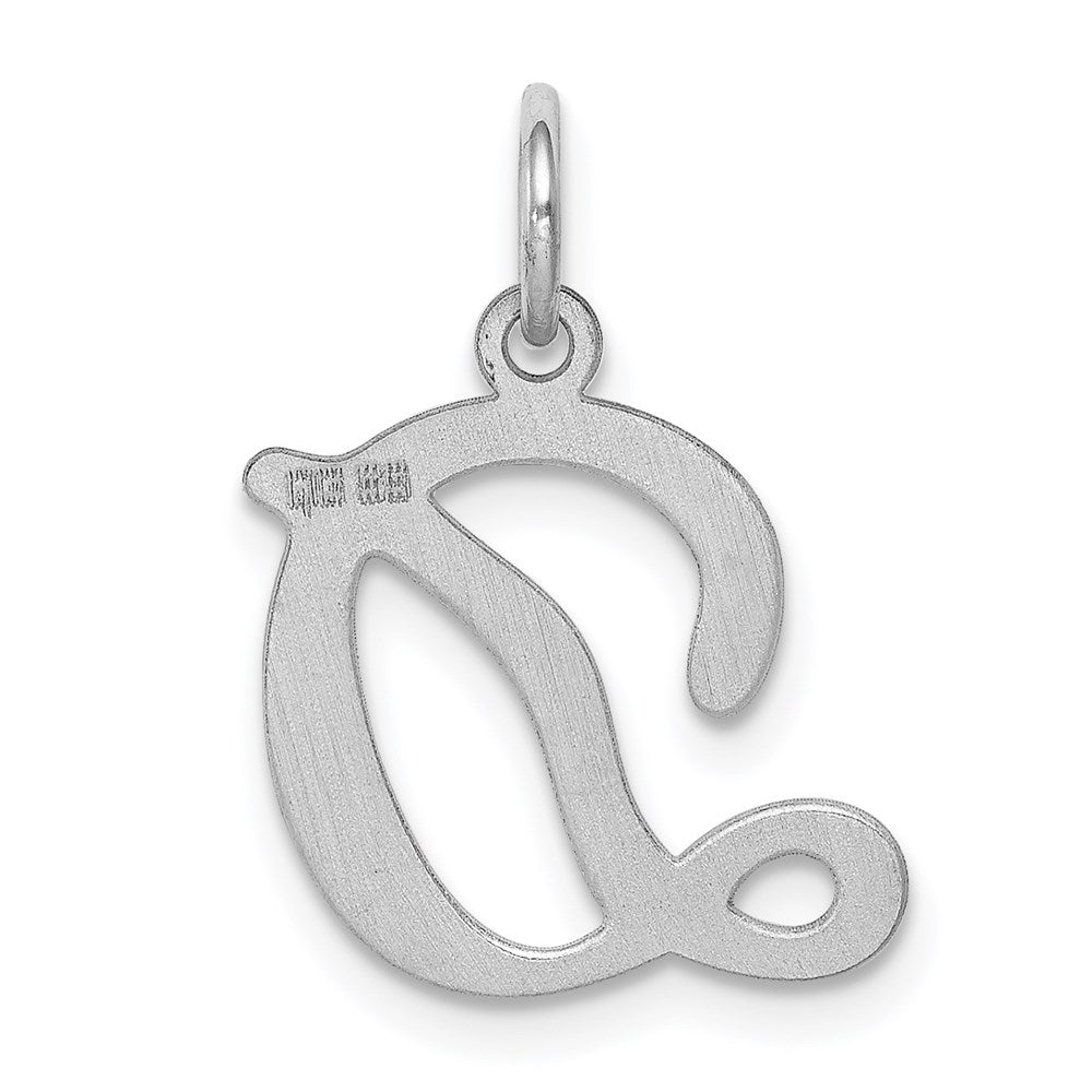 Sterlingsilber Rhodiniert Geprägt Buchstabe D Initiale Charm