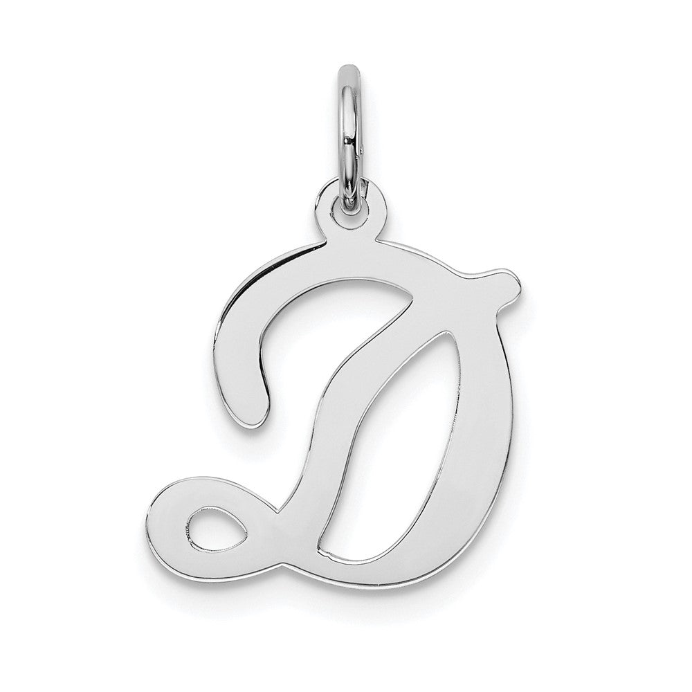 Sterlingsilber Rhodiniert Geprägt Buchstabe D Initiale Charm