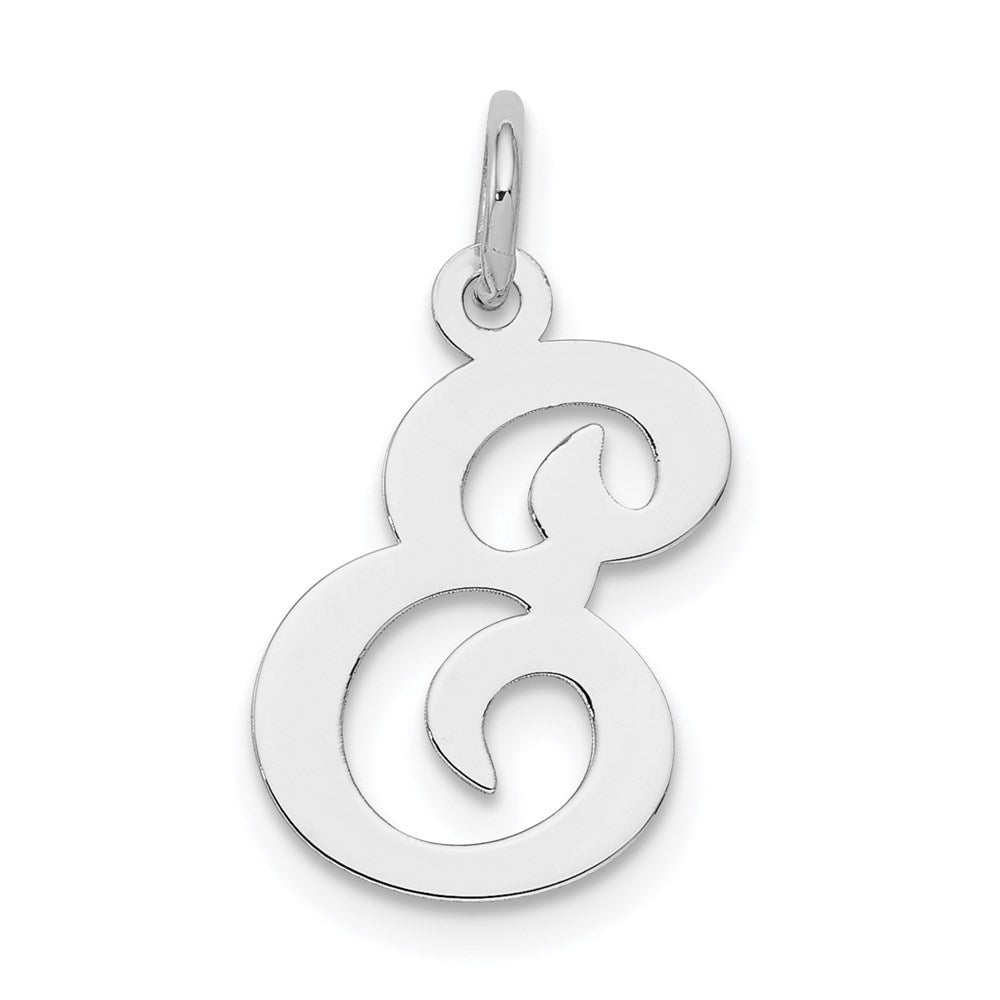 Sterlingsilber Rhodiniert Geprägt Buchstabe E Initiale Charm