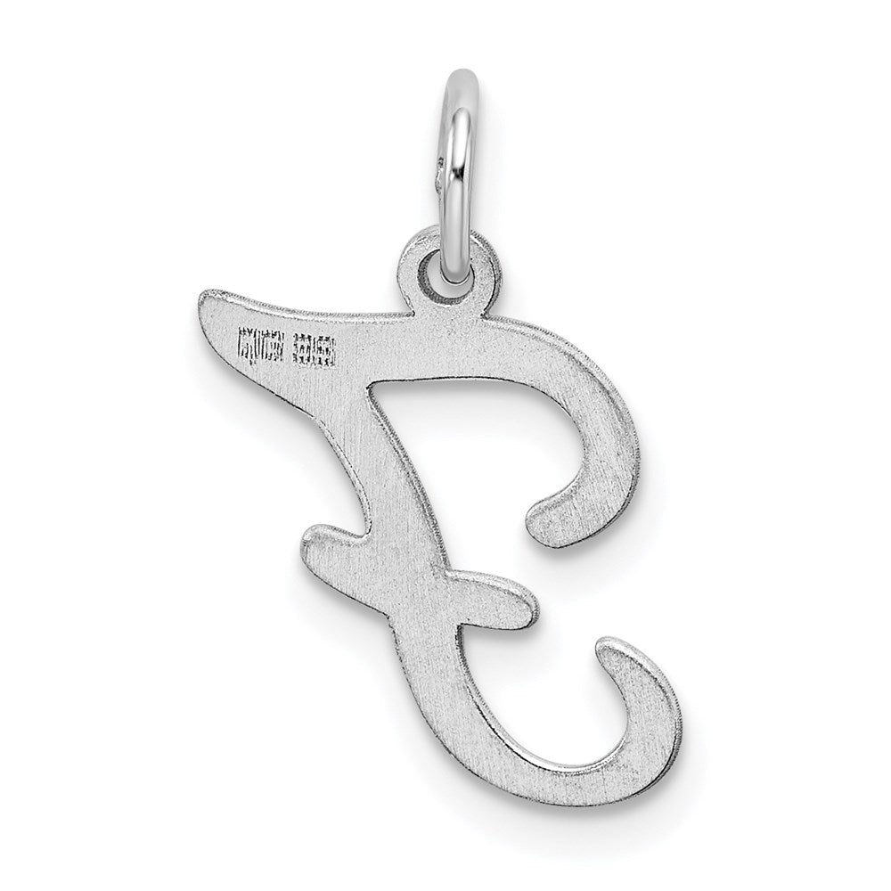 Sterlingsilber Rhodiniert Geprägt Buchstabe F Initiale Charm