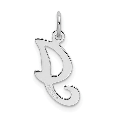 Sterlingsilber Rhodiniert Geprägt Buchstabe I Initiale Charm