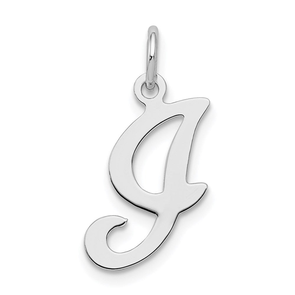 Sterlingsilber Rhodiniert Geprägt Buchstabe I Initiale Charm