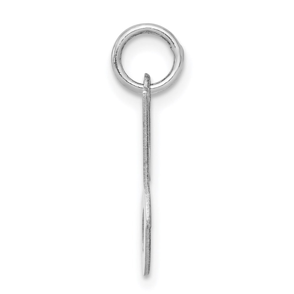Sterlingsilber Rhodiniert Geprägt Buchstabe J Initiale Charm
