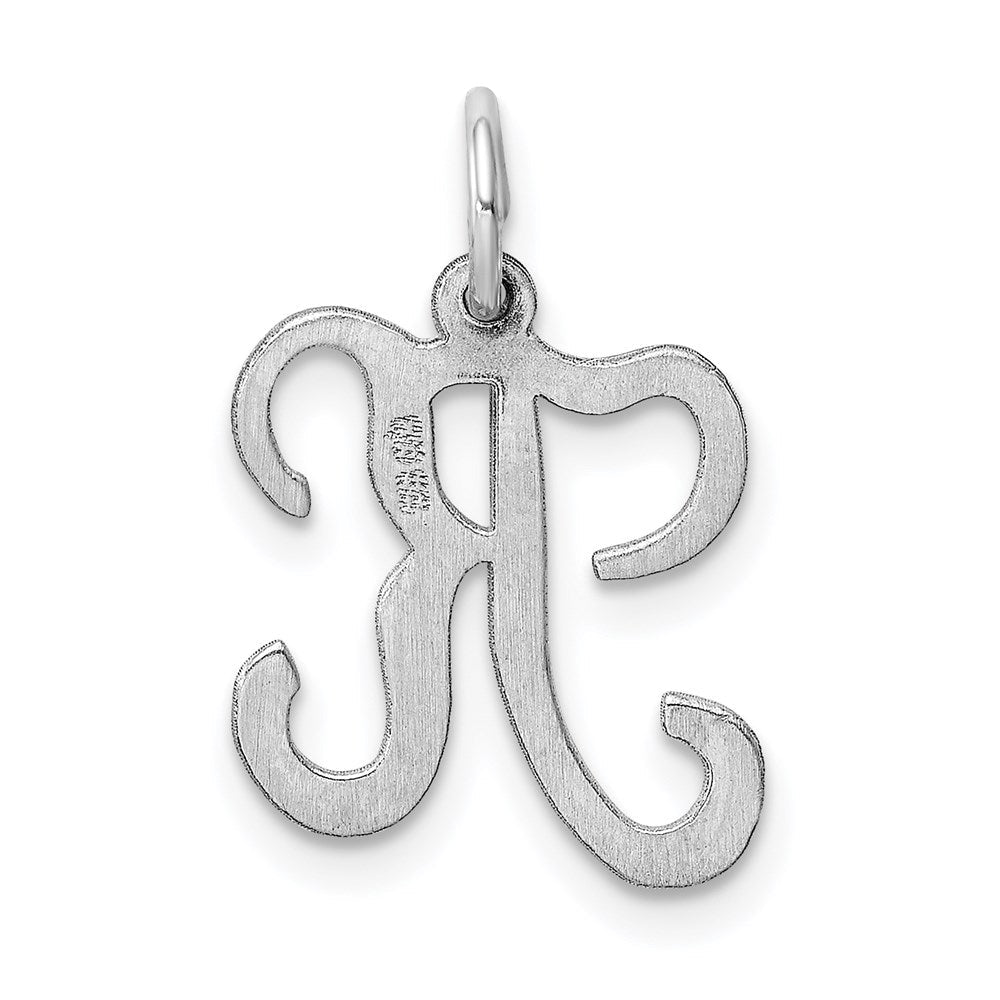 Sterlingsilber Rhodiniert Geprägt Initiale K Charm