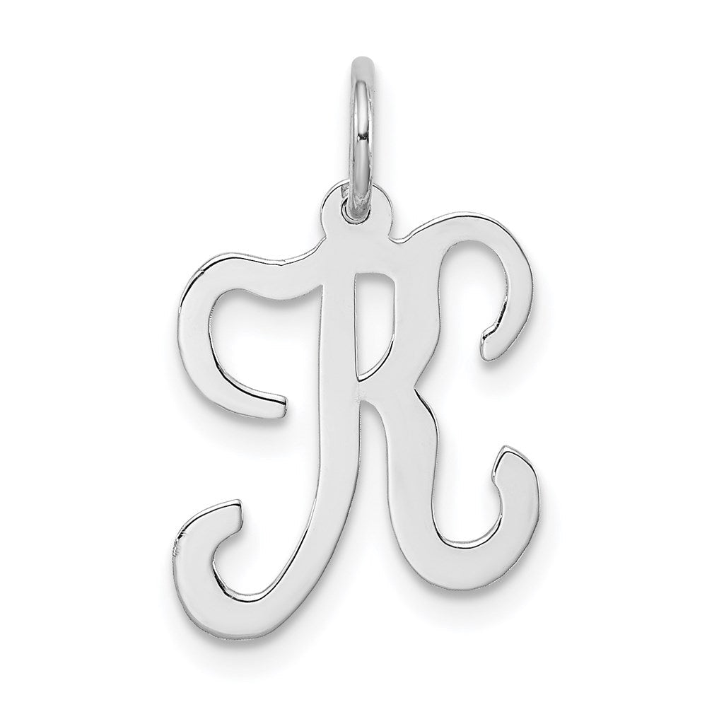 Sterlingsilber Rhodiniert Geprägt Initiale K Charm