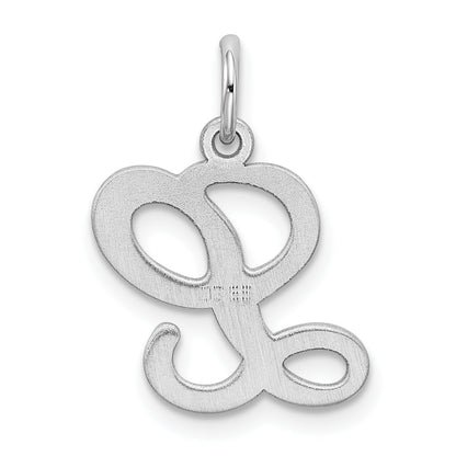 Sterlingsilber Rhodiniert Geprägt Buchstabe L Initiale Charm