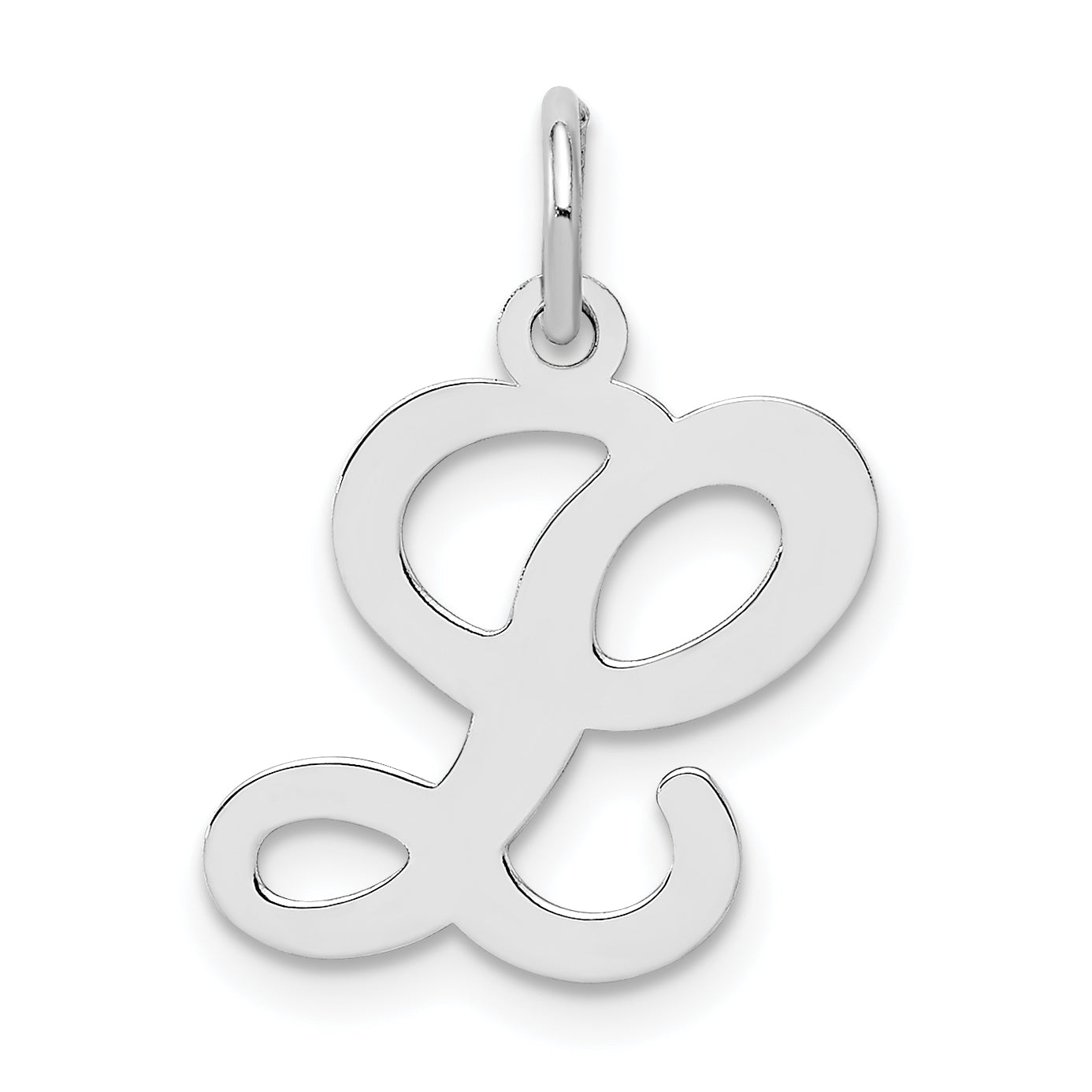 Sterlingsilber Rhodiniert Geprägt Buchstabe L Initiale Charm
