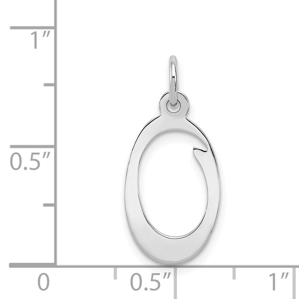 Sterlingsilber Rhodiniert Geprägt Buchstabe O Initiale Charm
