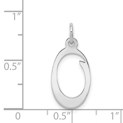 Sterlingsilber Rhodiniert Geprägt Buchstabe O Initiale Charm