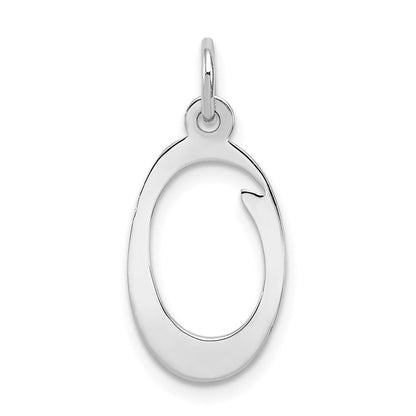 Sterlingsilber Rhodiniert Geprägt Buchstabe O Initiale Charm