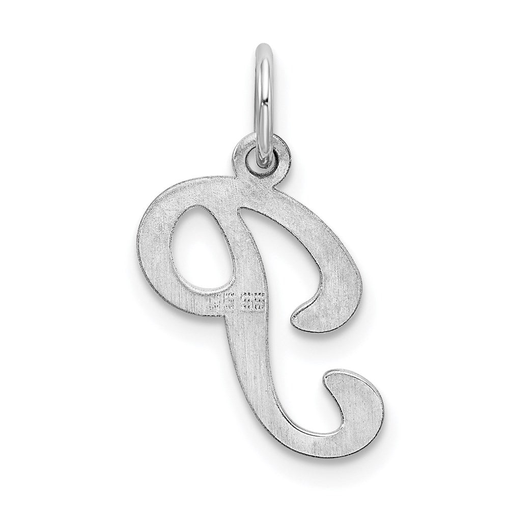 Sterlingsilber Rhodiniert Geprägt Buchstabe P Initiale Charm