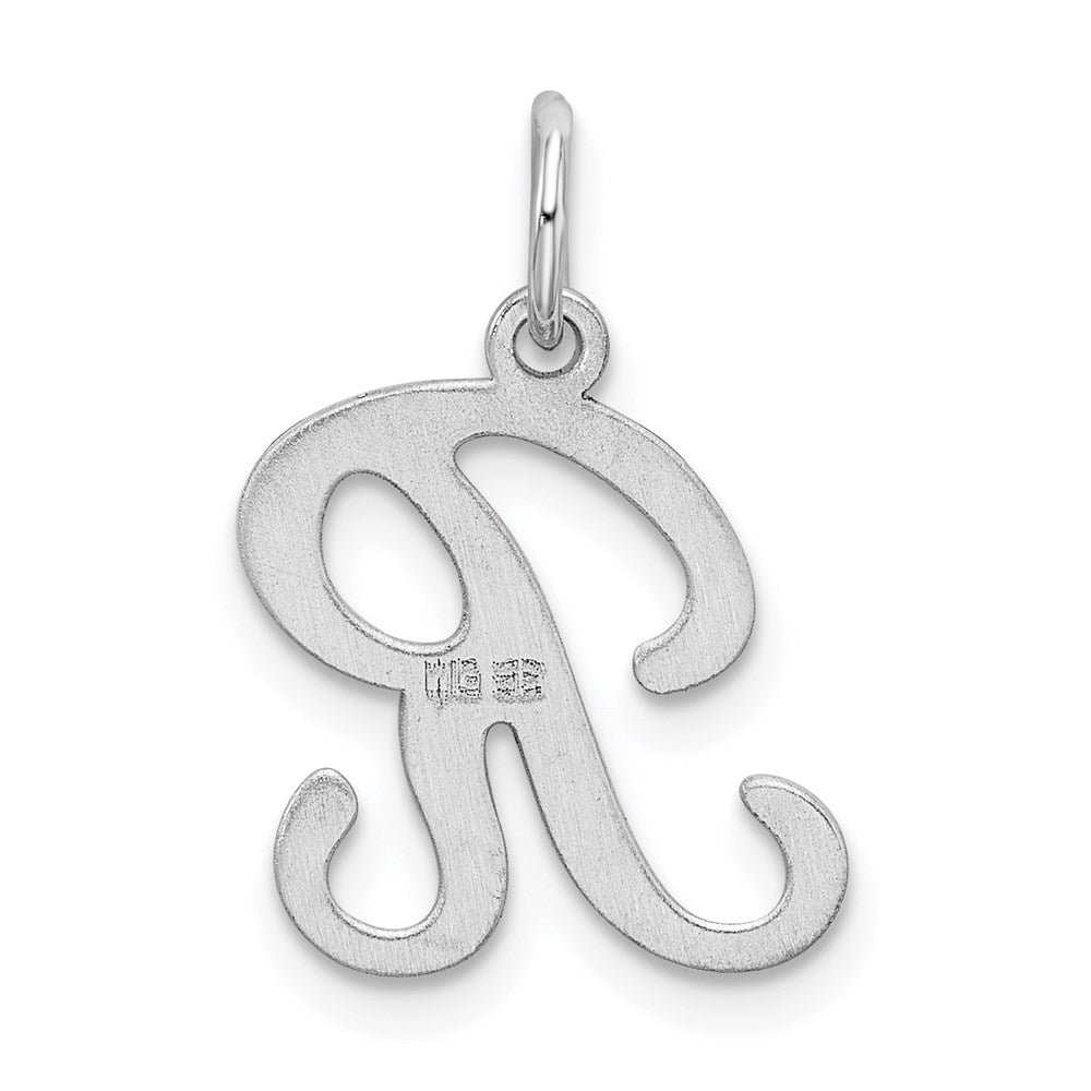 Sterlingsilber Rhodiniert Geprägt Buchstabe R Initiale Charm