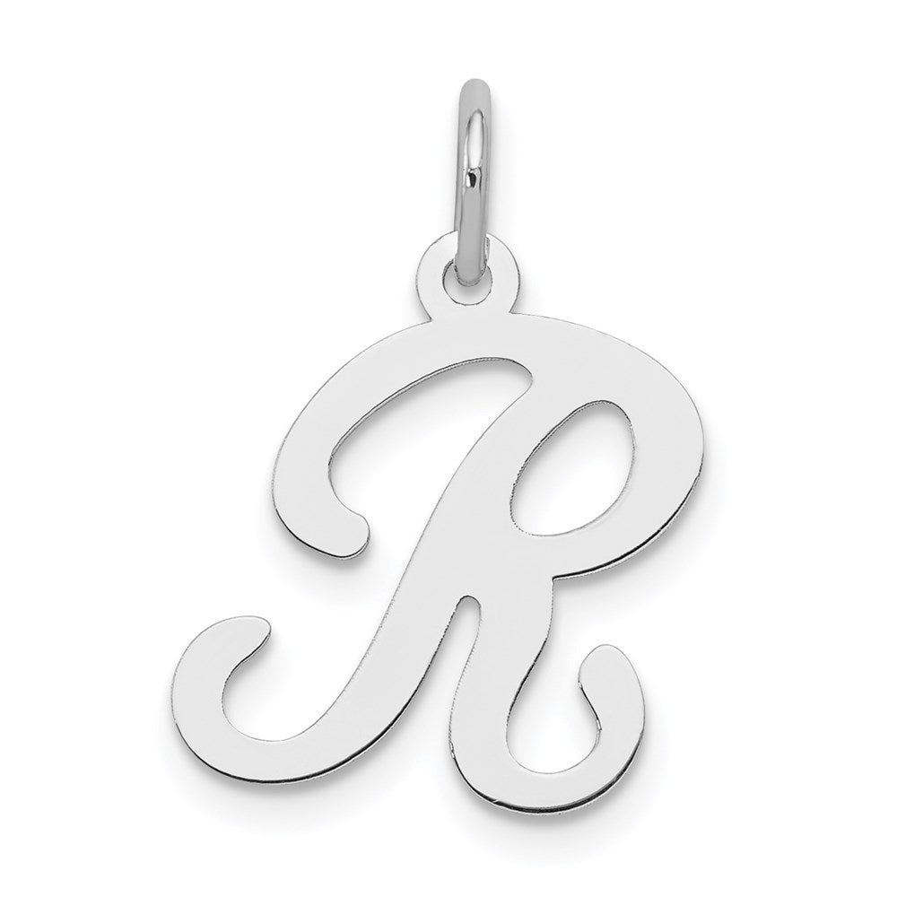 Sterlingsilber Rhodiniert Geprägt Buchstabe R Initiale Charm
